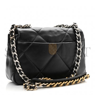 CHANEL MASTER LAMBSKIN QUILTED 19 FLAP BLACK (30*20*10cm) 